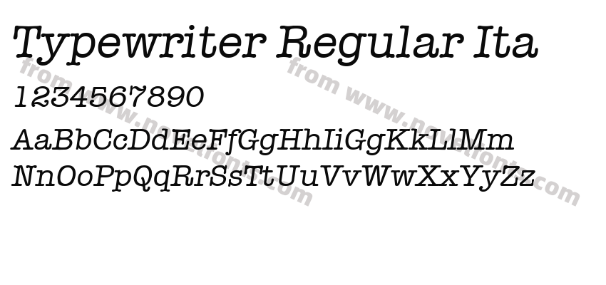 Typewriter Regular ItaPreview