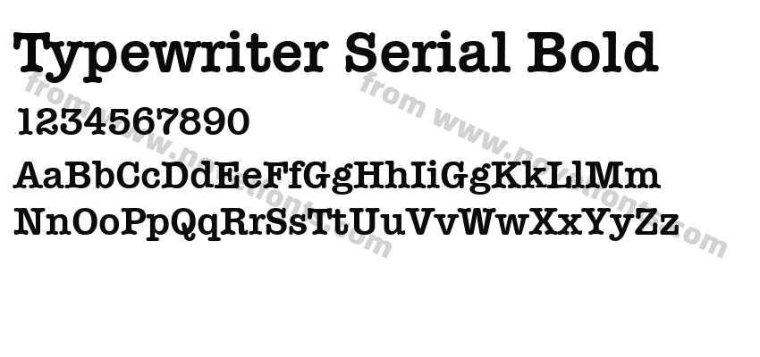 Typewriter Serial BoldPreview