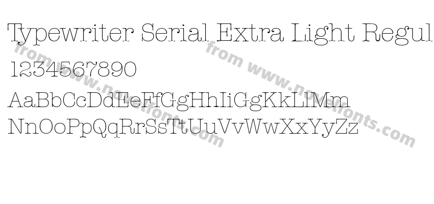 Typewriter Serial Extra Light RegularPreview