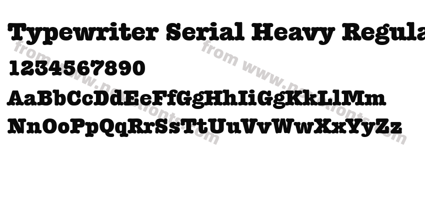 Typewriter Serial Heavy RegularPreview