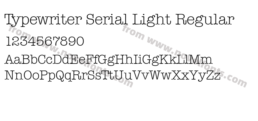 Typewriter Serial Light RegularPreview