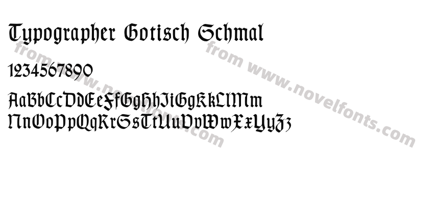 Typographer Gotisch SchmalPreview