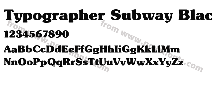 Typographer Subway BlackPreview