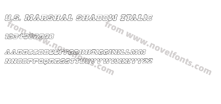 U.S. Marshal Shadow ItalicPreview