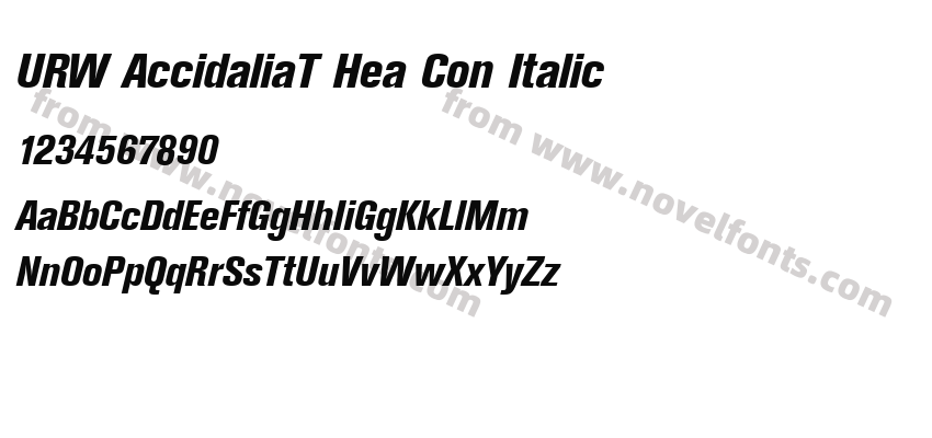 URW AccidaliaT Hea Con ItalicPreview