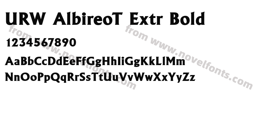 URW AlbireoT Extr BoldPreview