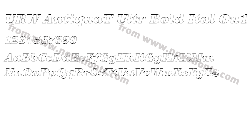 URW AntiquaT Ultr Bold Ital Ou1Preview