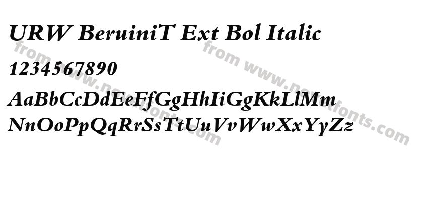 URW BeruiniT Ext Bol ItalicPreview