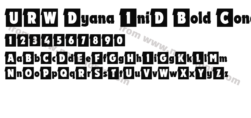 URW Dyana IniD Bold CondPreview