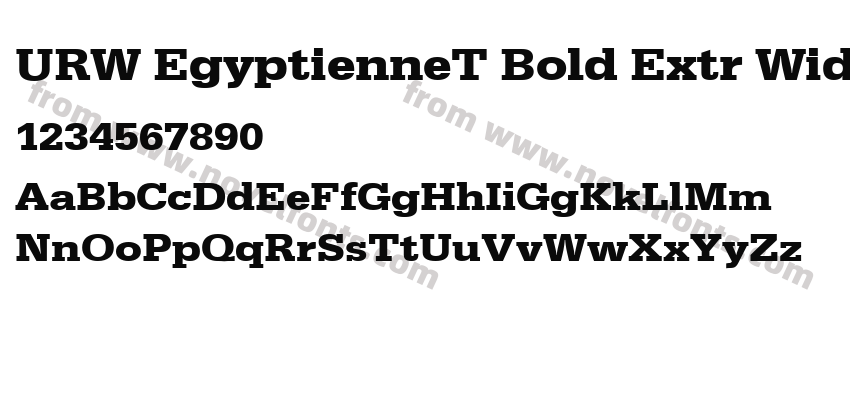 URW EgyptienneT Bold Extr WidePreview