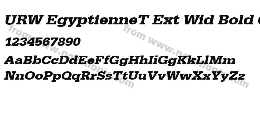 URW EgyptienneT Ext Wid Bold ObliquePreview