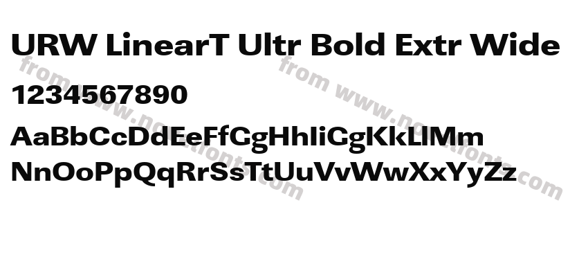 URW LinearT Ultr Bold Extr WidePreview