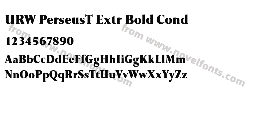 URW PerseusT Extr Bold CondPreview