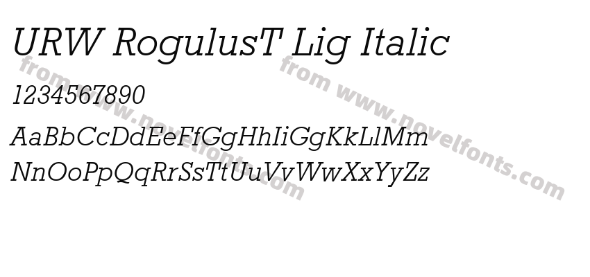 URW RogulusT Lig ItalicPreview