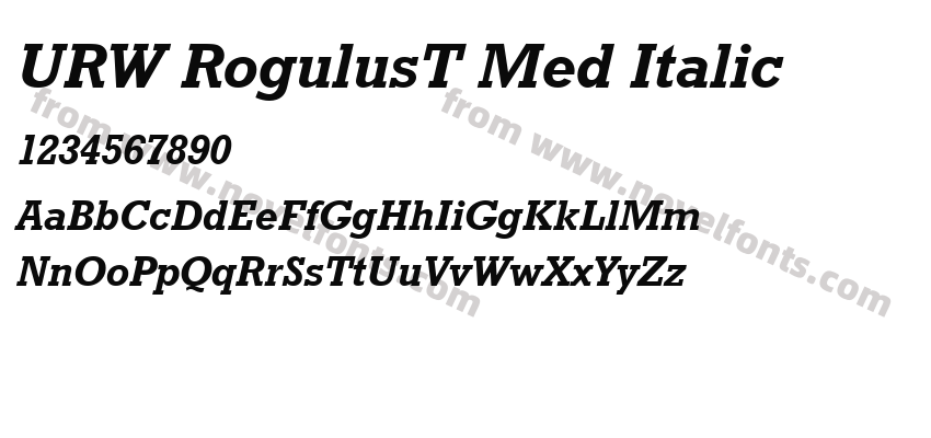 URW RogulusT Med ItalicPreview