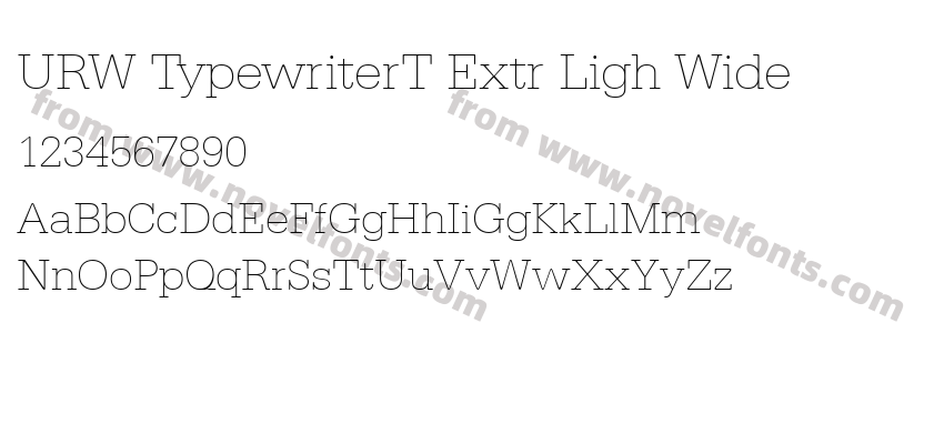 URW TypewriterT Extr Ligh WidePreview