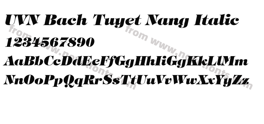 UVN Bach Tuyet Nang ItalicPreview