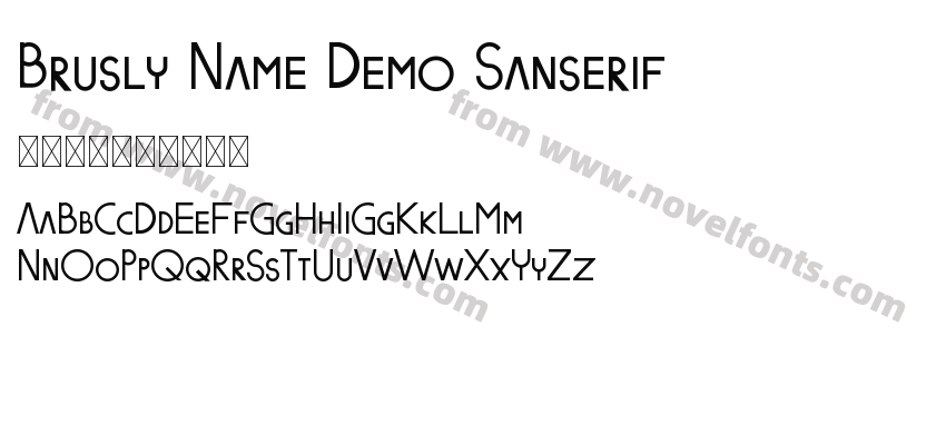 Brusly Name Demo SanserifPreview