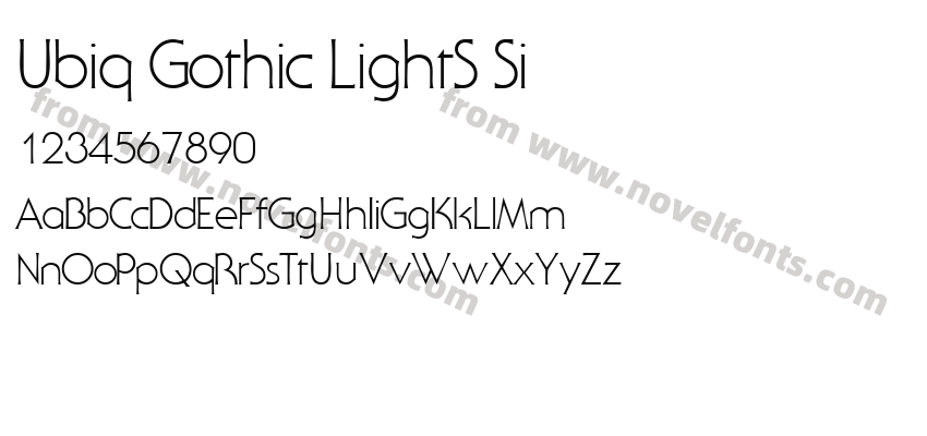 Ubiq Gothic LightS SiPreview