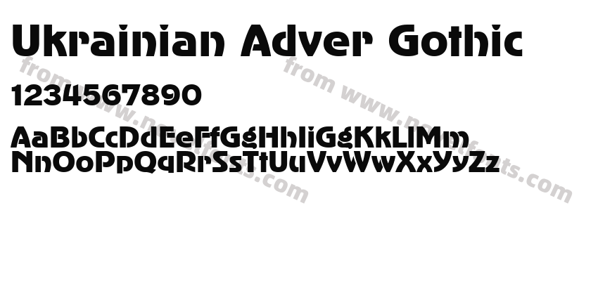 Ukrainian Adver GothicPreview