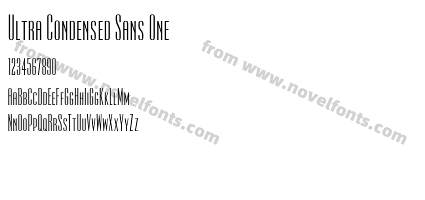 Ultra Condensed Sans OnePreview