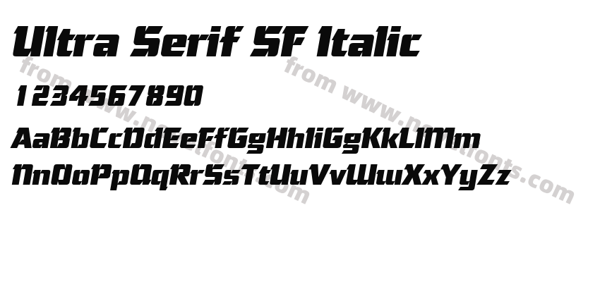 Ultra Serif SF ItalicPreview