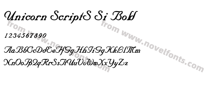 Unicorn ScriptS Si BoldPreview