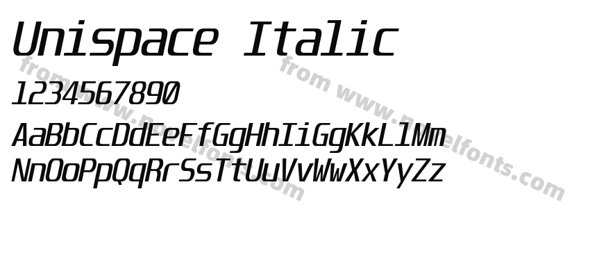 Unispace ItalicPreview