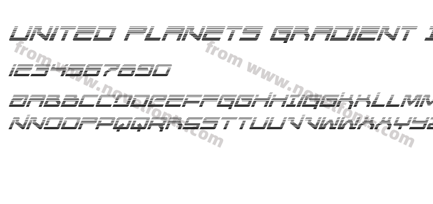 United Planets Gradient ItalicPreview