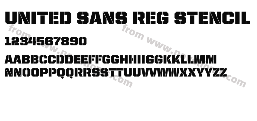 United Sans Reg StencilPreview