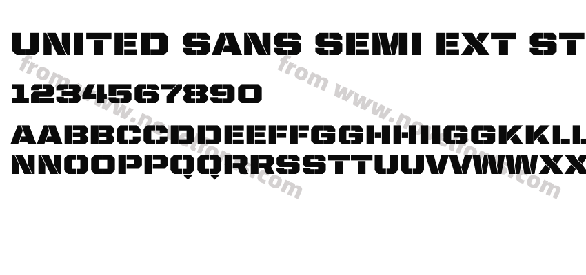 United Sans Semi Ext StencilPreview