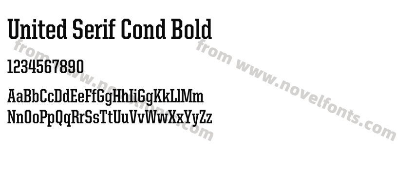 United Serif Cond BoldPreview