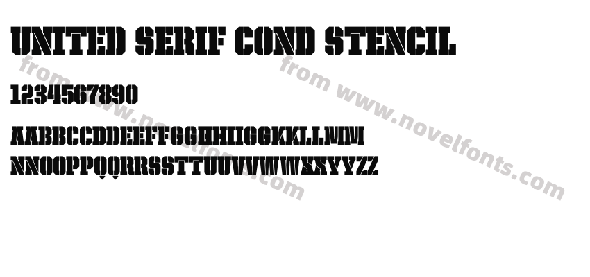 United Serif Cond StencilPreview