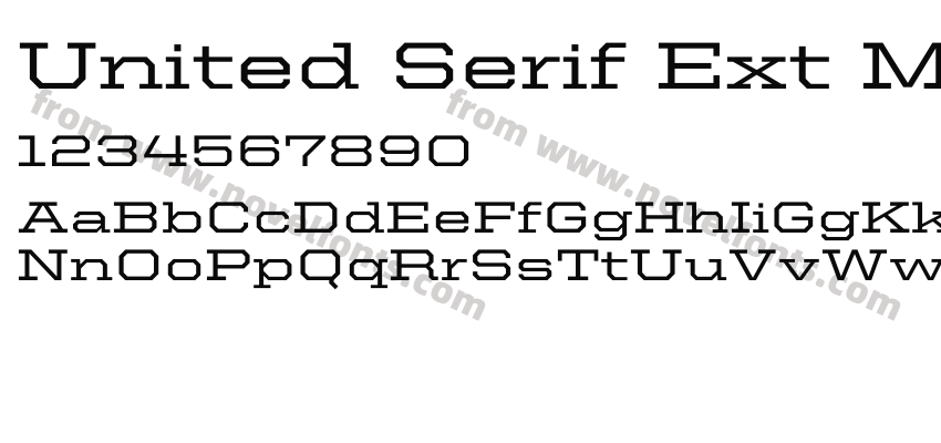 United Serif Ext MediumPreview