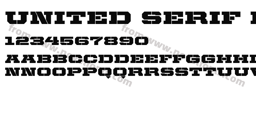 United Serif Ext StencilPreview