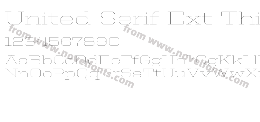 United Serif Ext ThinPreview