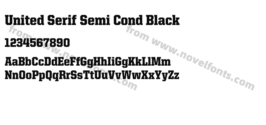 United Serif Semi Cond BlackPreview