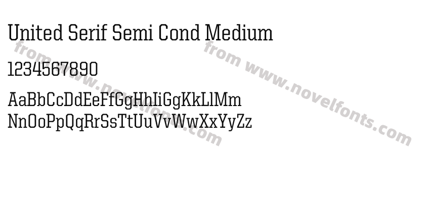 United Serif Semi Cond MediumPreview