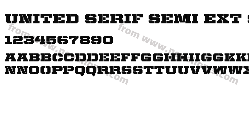 United Serif Semi Ext StencilPreview