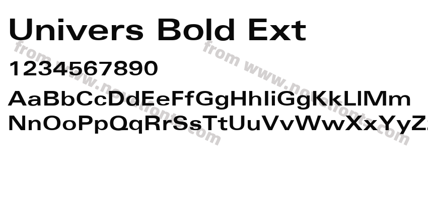 Univers Bold ExtPreview