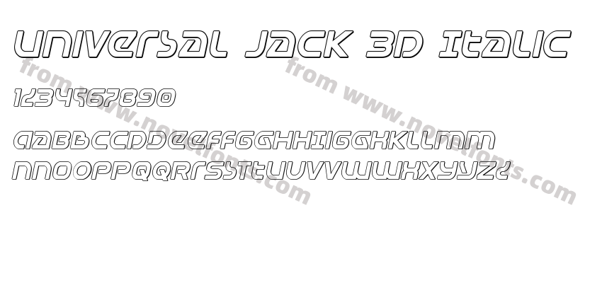 Universal Jack 3D ItalicPreview