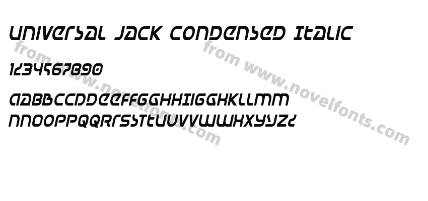 Universal Jack Condensed ItalicPreview