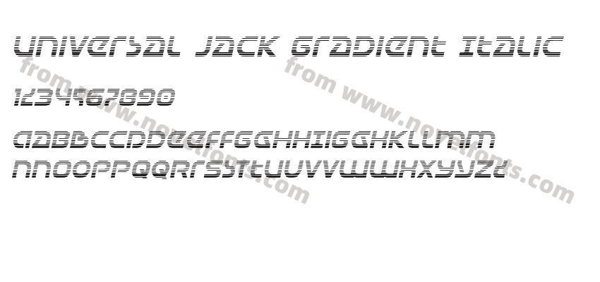 Universal Jack Gradient ItalicPreview