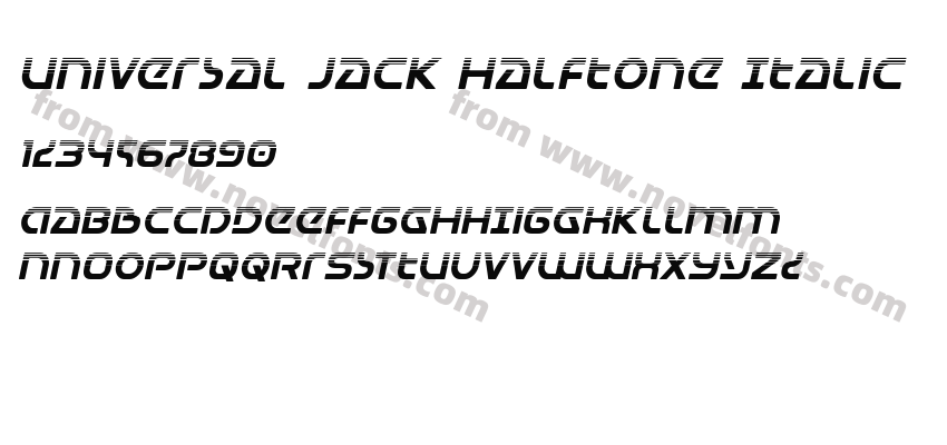 Universal Jack Halftone ItalicPreview