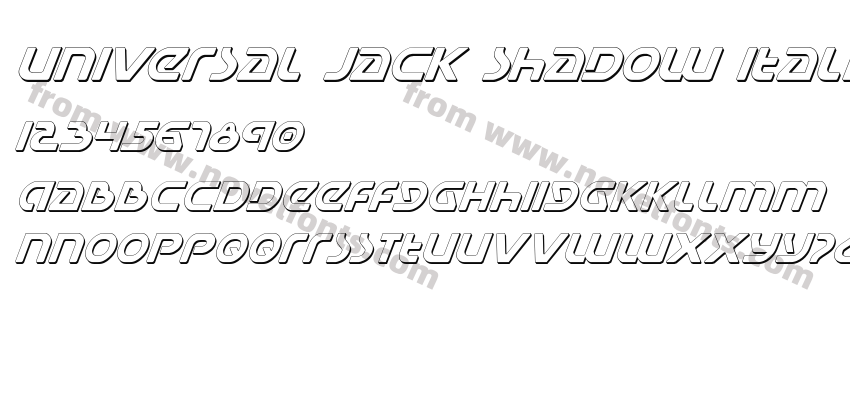 Universal Jack Shadow ItalicPreview