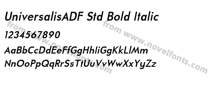 UniversalisADF Std Bold ItalicPreview