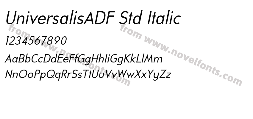 UniversalisADF Std ItalicPreview