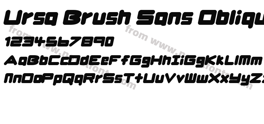 Ursa Brush Sans ObliquePreview