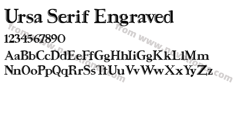 Ursa Serif EngravedPreview