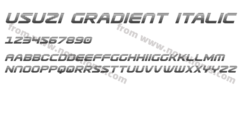 Usuzi Gradient ItalicPreview